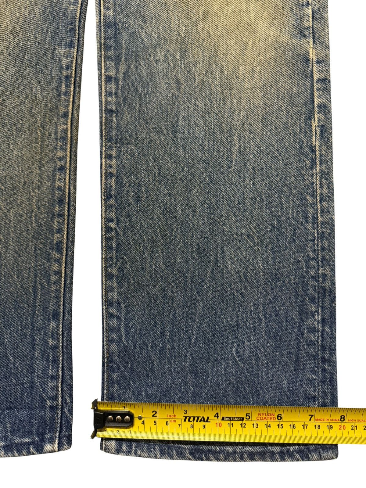 Levi's Vintage 70s Levis 501 Blue Mud Wash Distressed Straight Leg Size US 31 - 14 Thumbnail