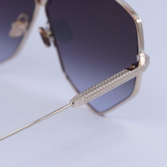 Valentino Valentino V-HEXAGON VLS-115A Sunglasses White Gold Aviator Size ONE SIZE - 4 Thumbnail