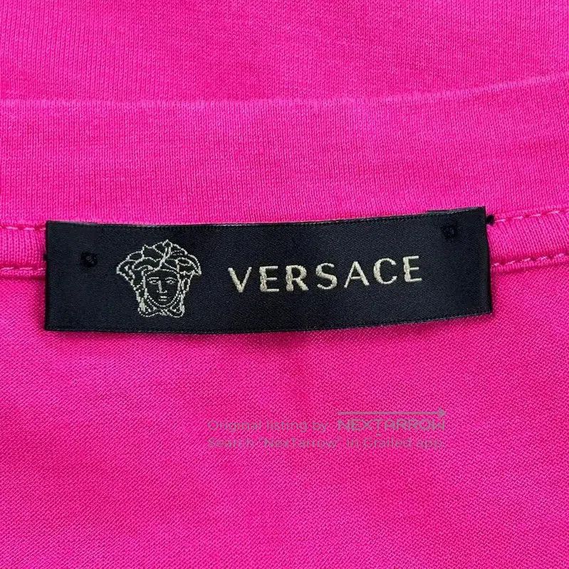 Versace Versace Pink Men's T-Shirt with Logo . Size US L / EU 52-54 / 3 - 7 Thumbnail