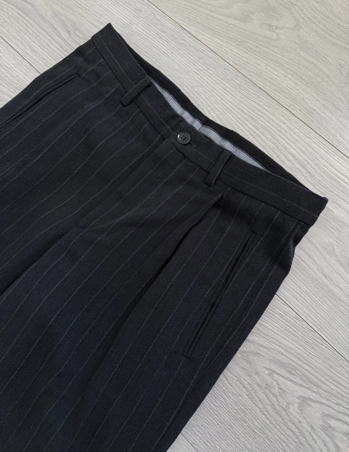 Giorgio Armani Giorgio Armani - 1990 Double Breasted Grey Powersuit Size 38R - 11 Thumbnail