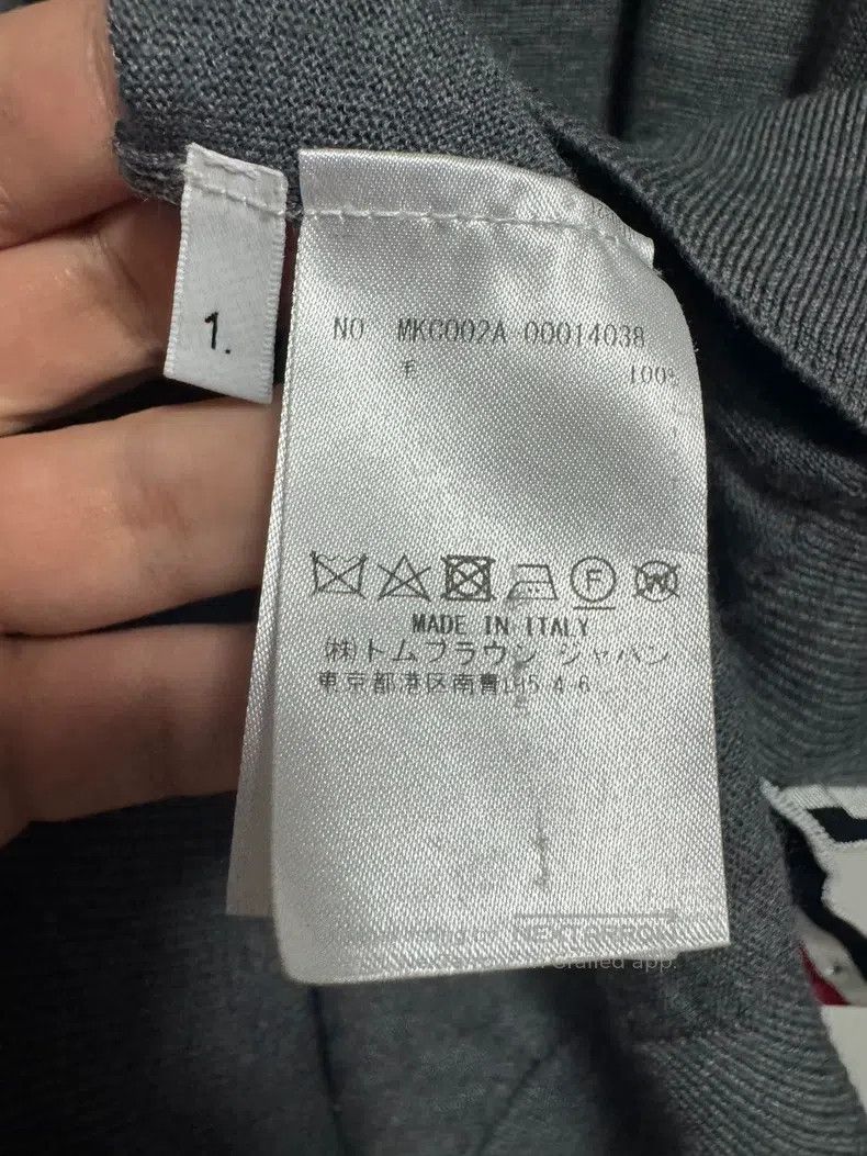 Thom Browne Thom Browne Gray wool sweater Size US S / EU 44-46 / 1 - 4 Thumbnail