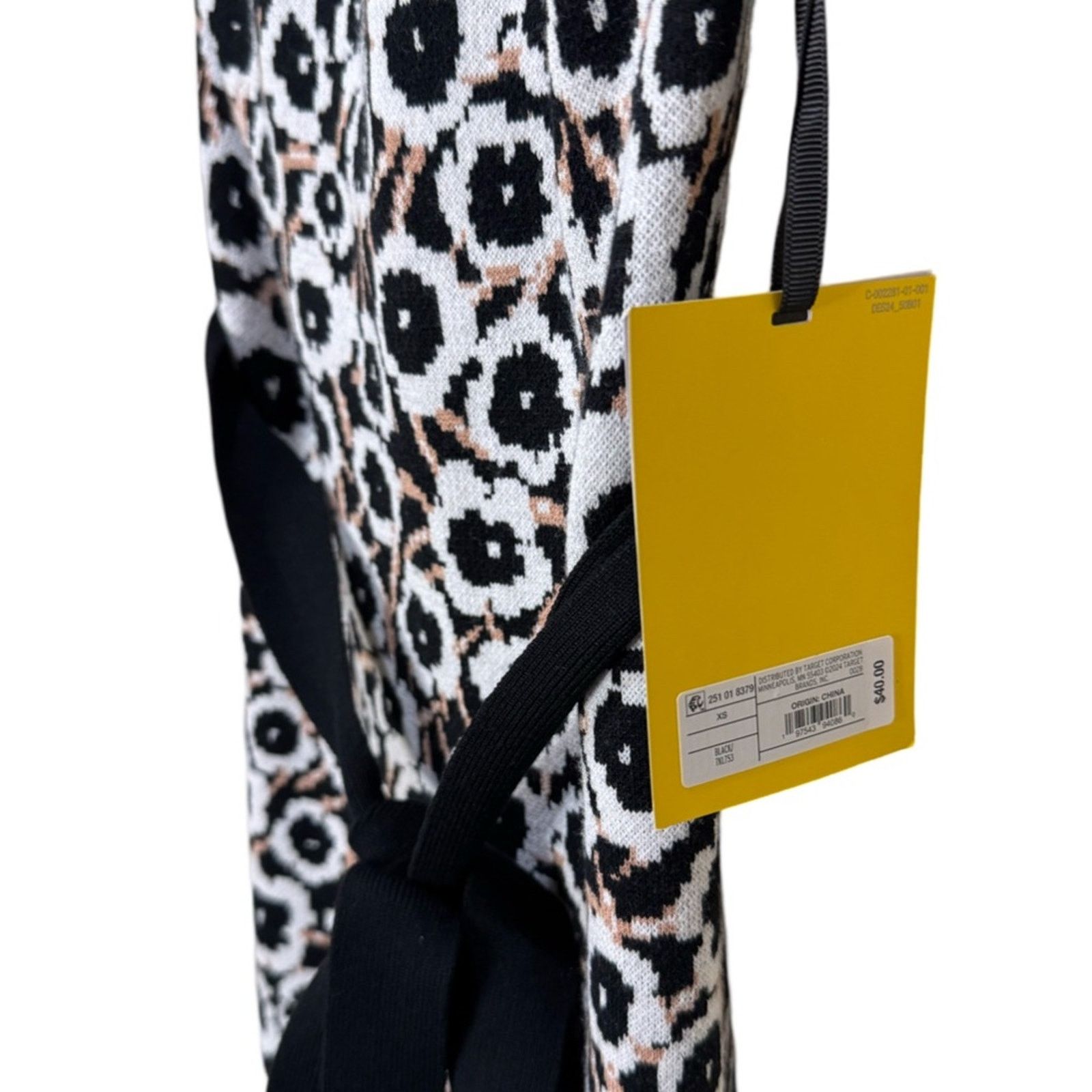 Diane von Furstenberg DVF Target Halter Tie Neck Poppy Knit Midi Dress Size XS Size XS / US 0-2 / IT 36-38 - 6 Thumbnail