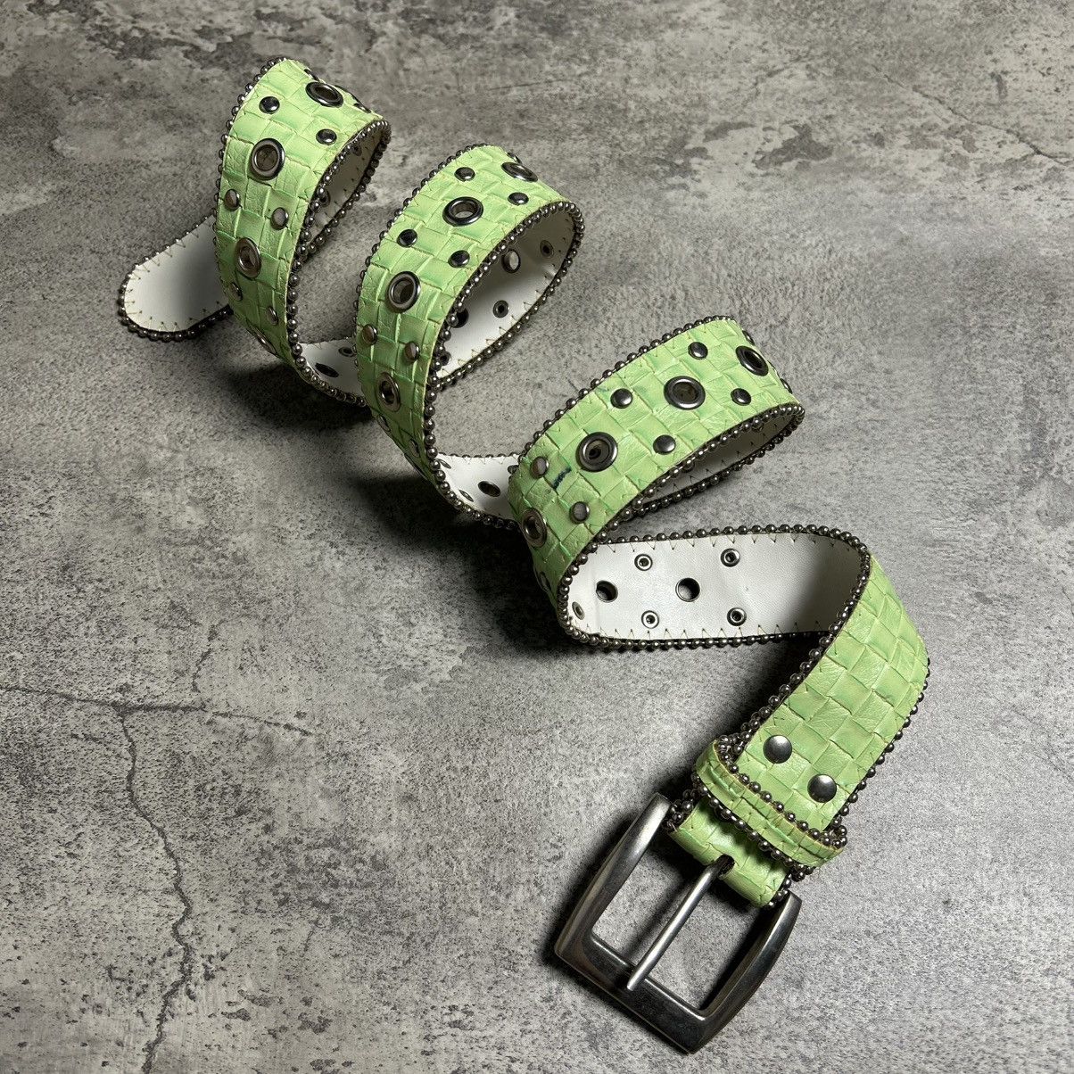 Japanese Brand Vintage Y2k Studed Belt Leather Crocodile Size ONE SIZE - 1 Thumbnail