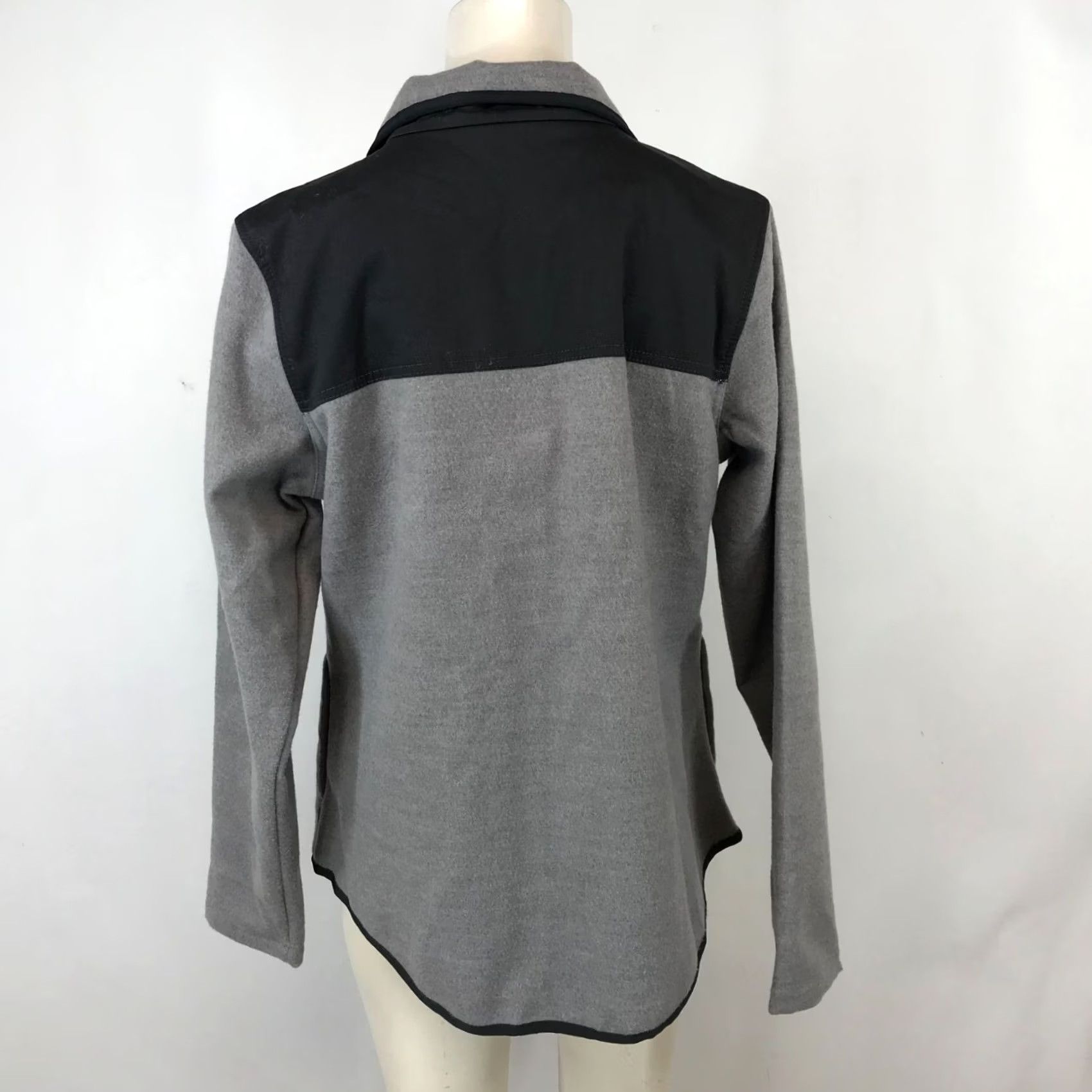 Vintage COLUMBIA Womens Large Gray Black Button Up Shacket Shirt Jacket Size L / US 10 / IT 46 - 5 Thumbnail