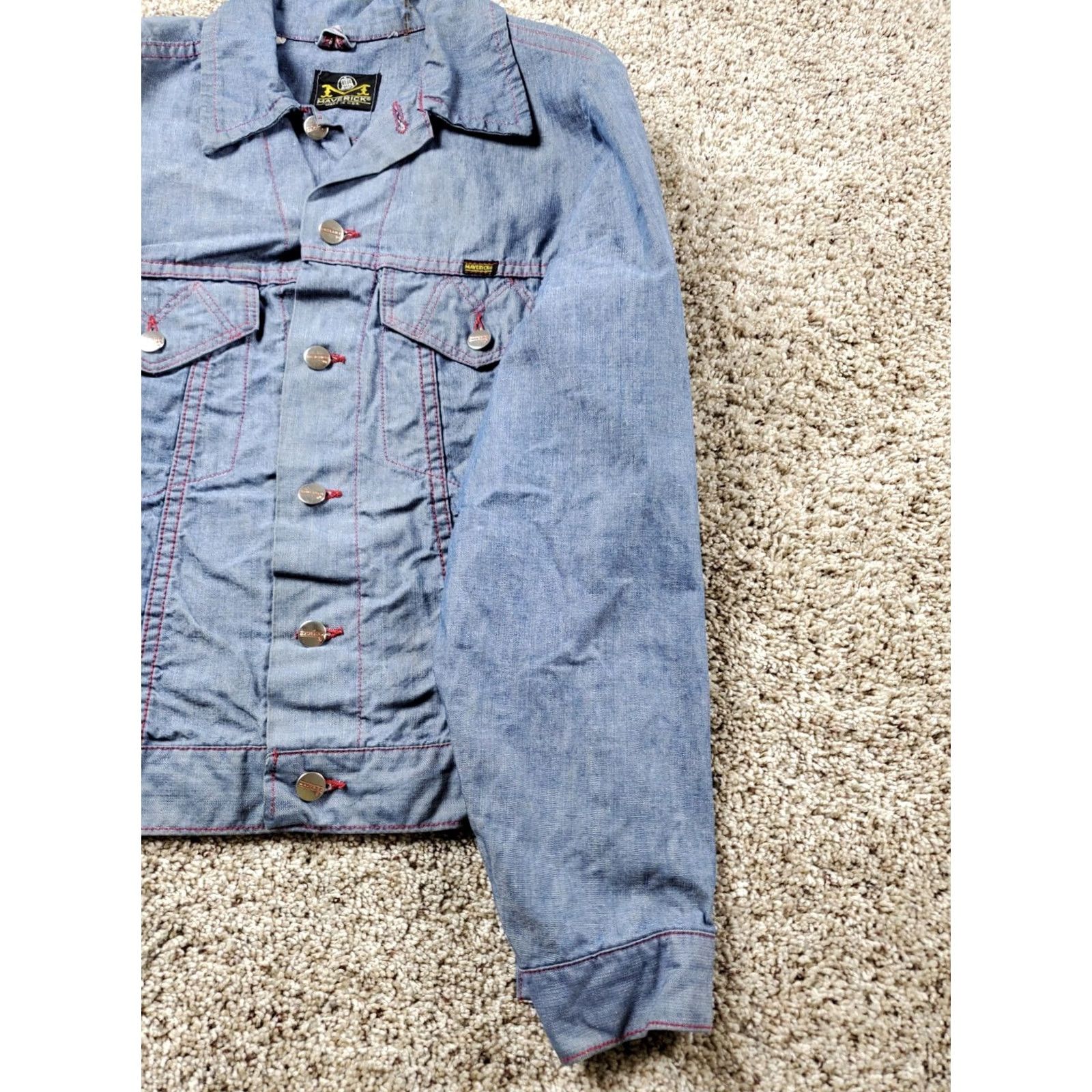 Vintage VINTAGE Blue Bell Trucker Jacket Shirt 70s Mens Chambray USA Made Size 38 Blue Bell Rockabilly 1970s Mens Size US XXS / EU 40 - 5 Thumbnail