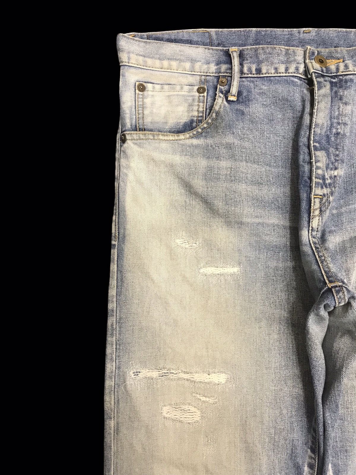 Japan Blue 💥ARCHIVAL💥JAPAN BLUE Craftman Palm Distressed Denim F130 Size US 34 / EU 50 - 3 Thumbnail