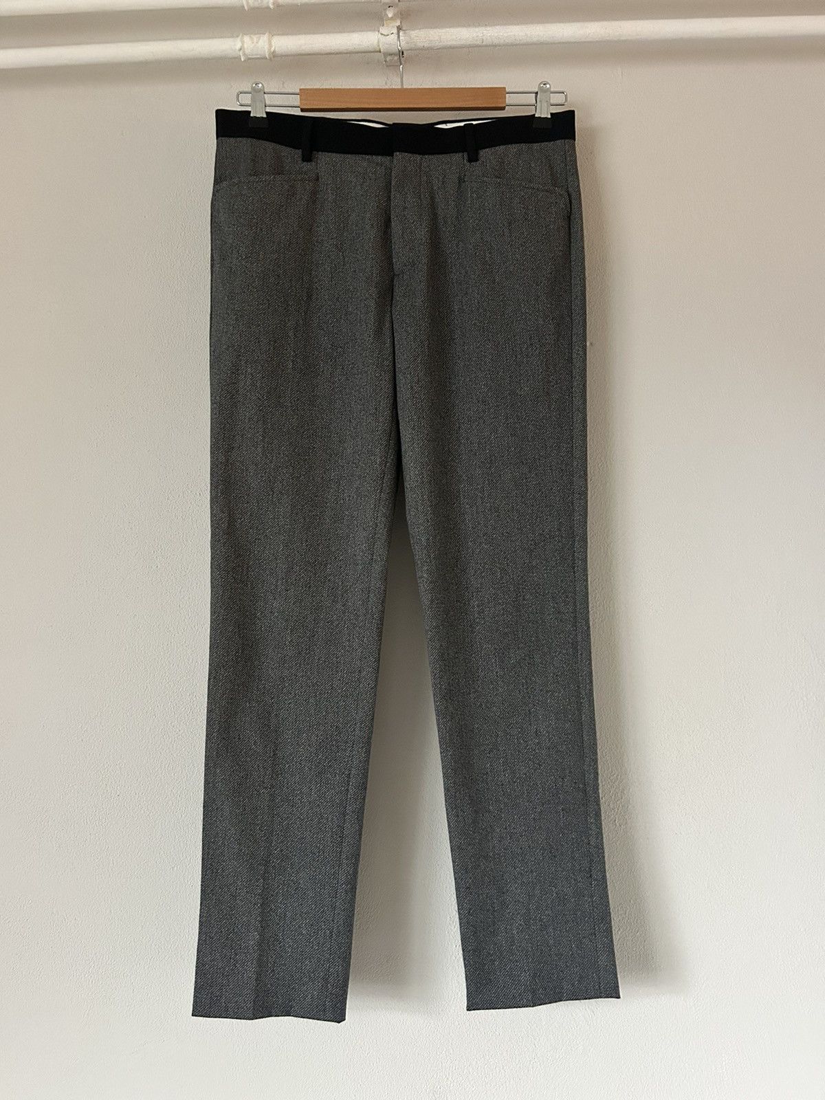 Maison Margiela Maison Martin Margiela Herringbone Wool-Blend Trousers Size US 32 / EU 48 - 1 Thumbnail