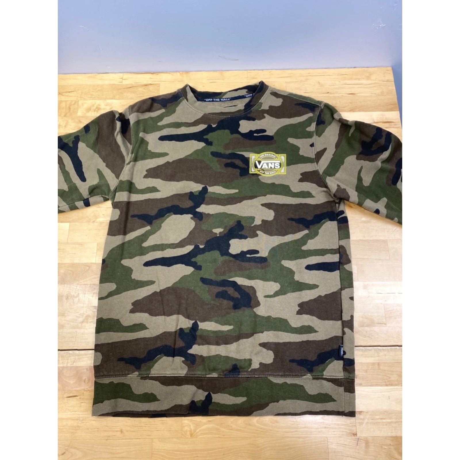 Vans Vans Camouflage Sweatshirt Mens S Green Long Sleeve Crew Neck Skateboard 10316 Size US S / EU 44-46 / 1 - 2 Thumbnail