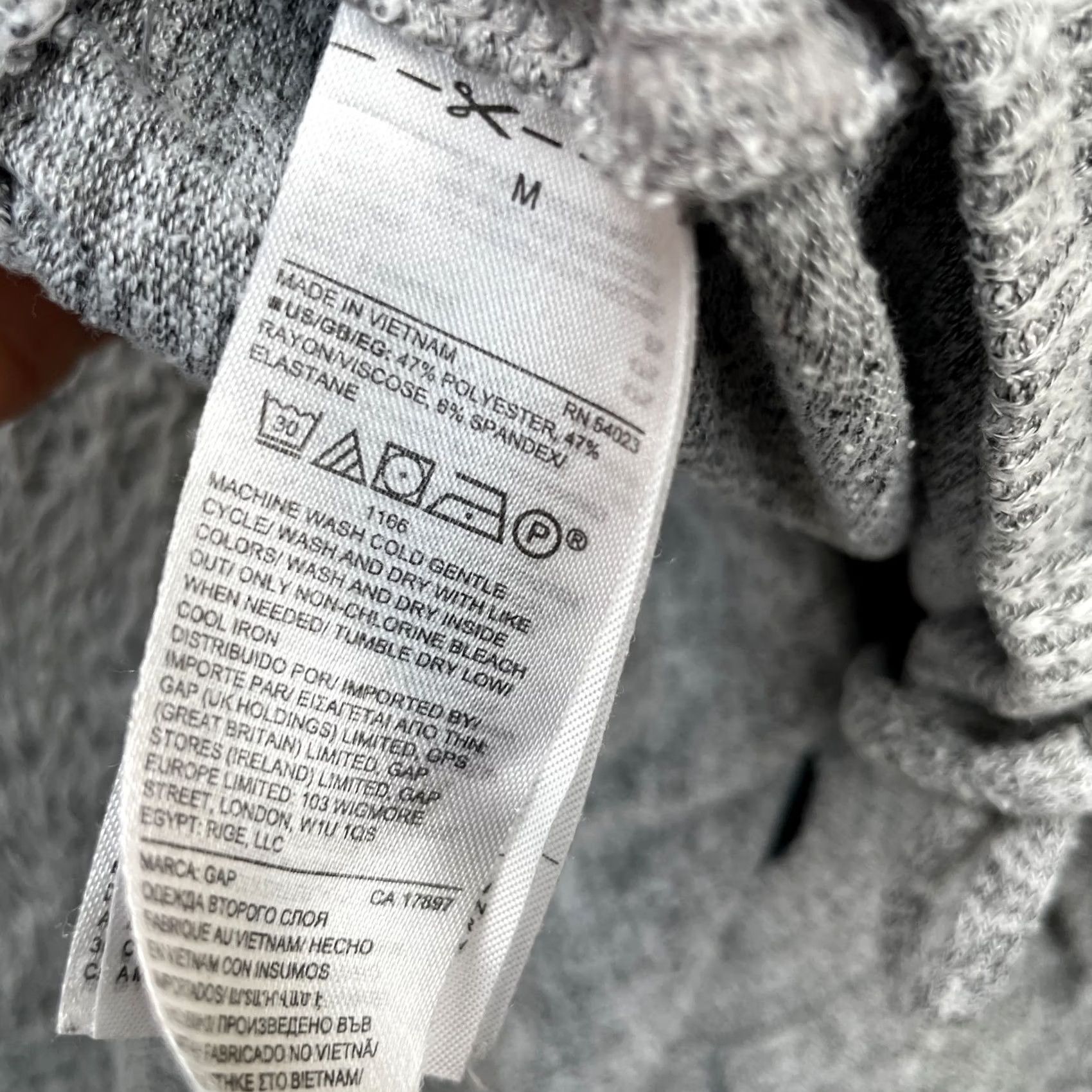 Gap Gap Sweatpants Women's Medium Gray Heathered French Terry Tapered Leg Drawstring Casual Activewear Pants Size 32" / US 10 / IT 46 - 6 Thumbnail