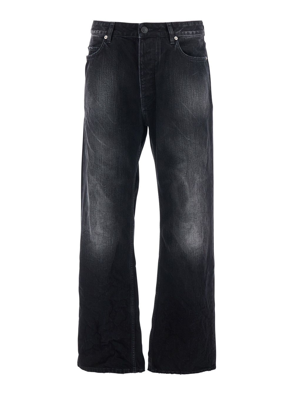 Balenciaga Black Jeans with Belt Loops and Distressed Design in Denim Man Size US 31 - 1 Thumbnail
