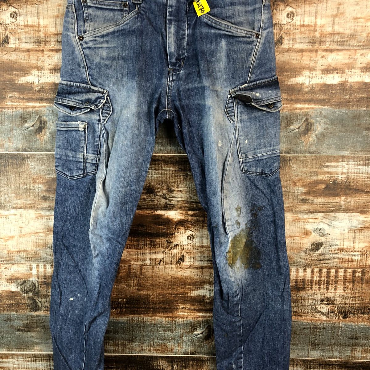 Japanese Brand Even River Blue Distressed Denim Multipocket Pants #A2170 Size US 29 - 5 Thumbnail