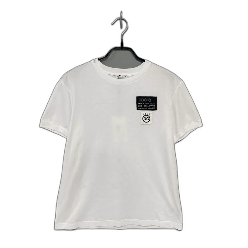 Dolce & Gabbana Dolce & Gabbana White Slogan Short Sleeve Size M / US 6-8 / IT 42-44 - 1 Thumbnail