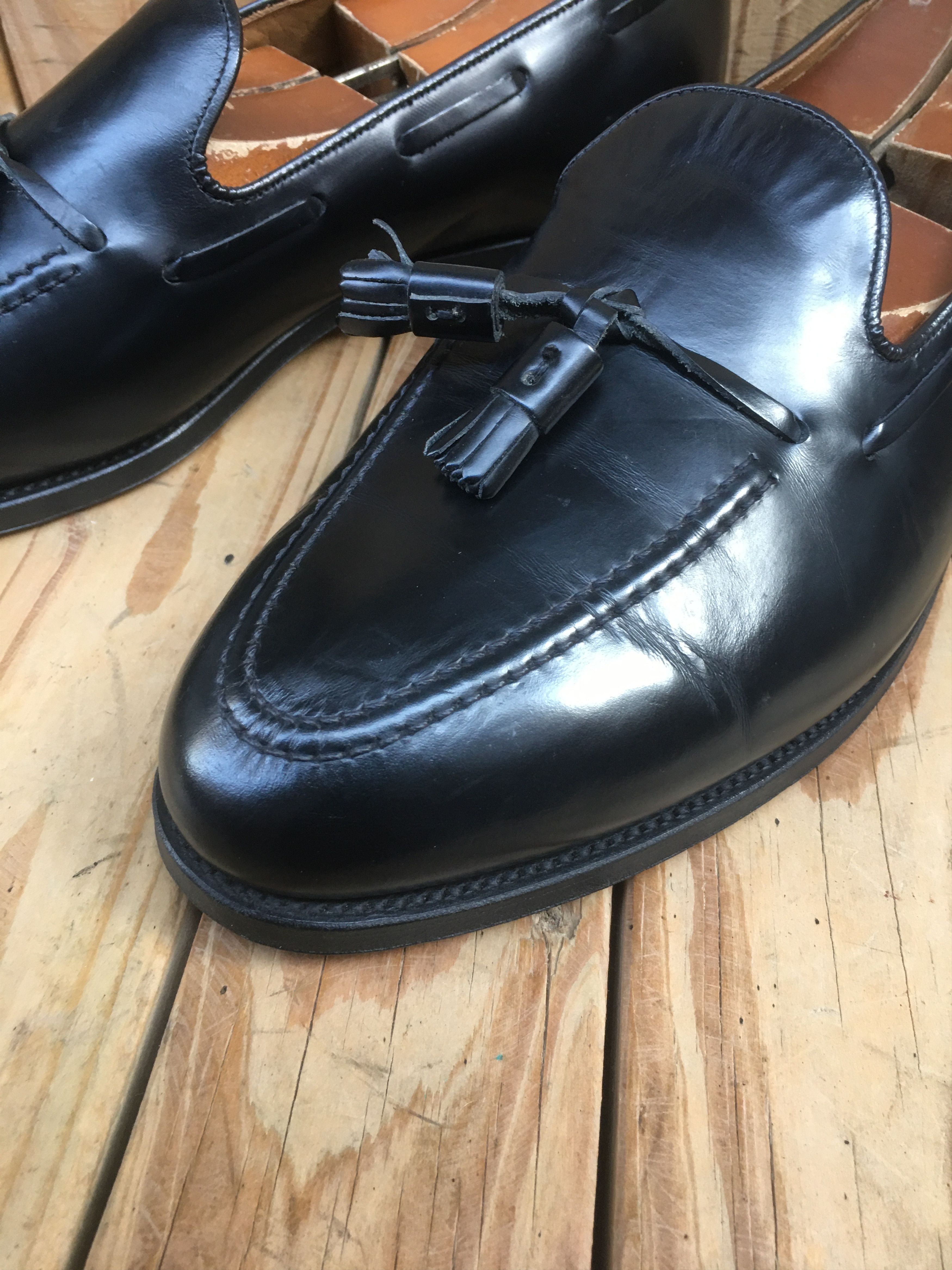 Alfred Sargent Alfred Sargent black Slip On Tassled Loafers Size US 12 Size US 12 / EU 45 - 6 Thumbnail