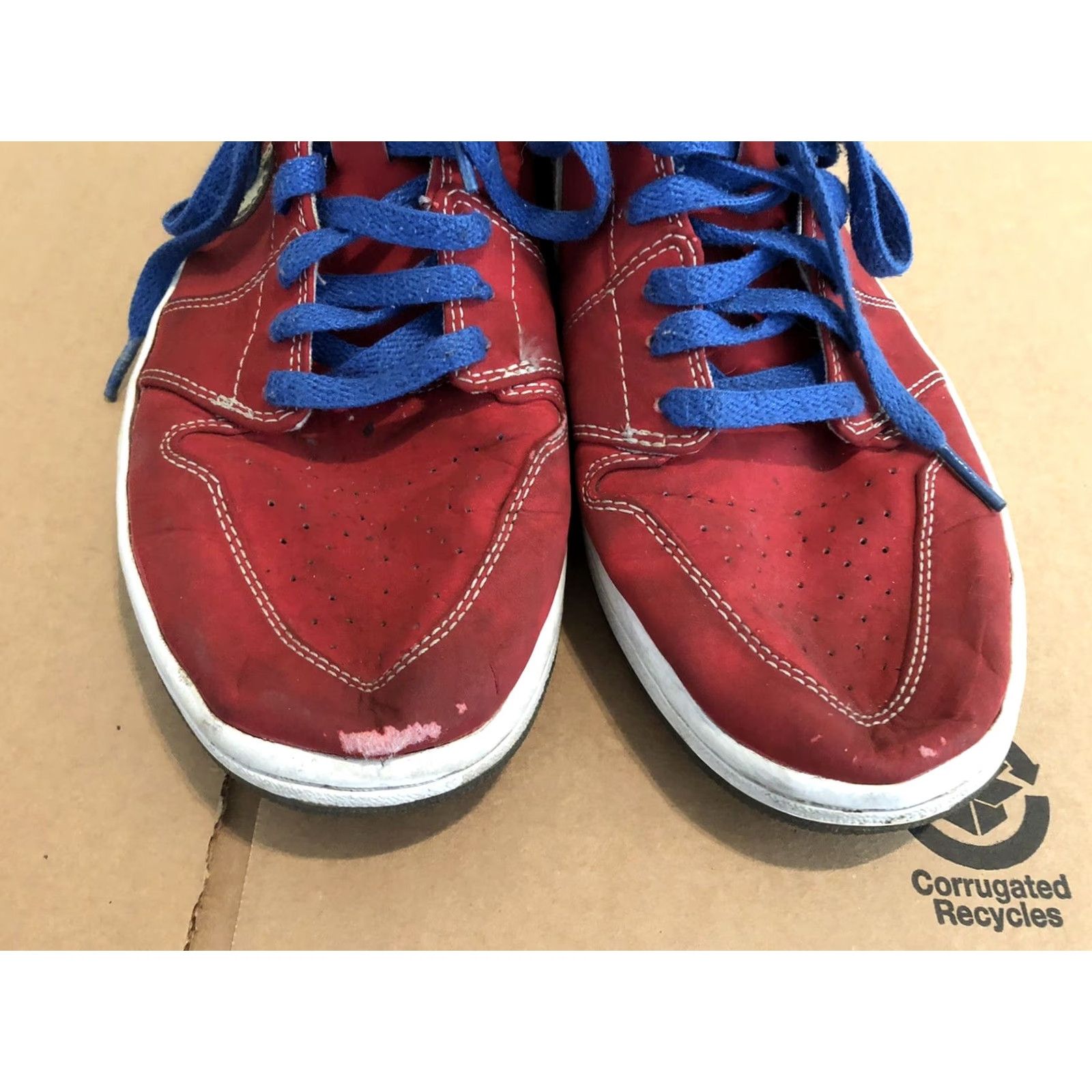 Nike Nike Air Jordan 1 Retro LS Sport Varsity Red Blue 315794-611 Mens 9.5 Red Retro Sneaker Mens Size ONE SIZE - 5 Thumbnail