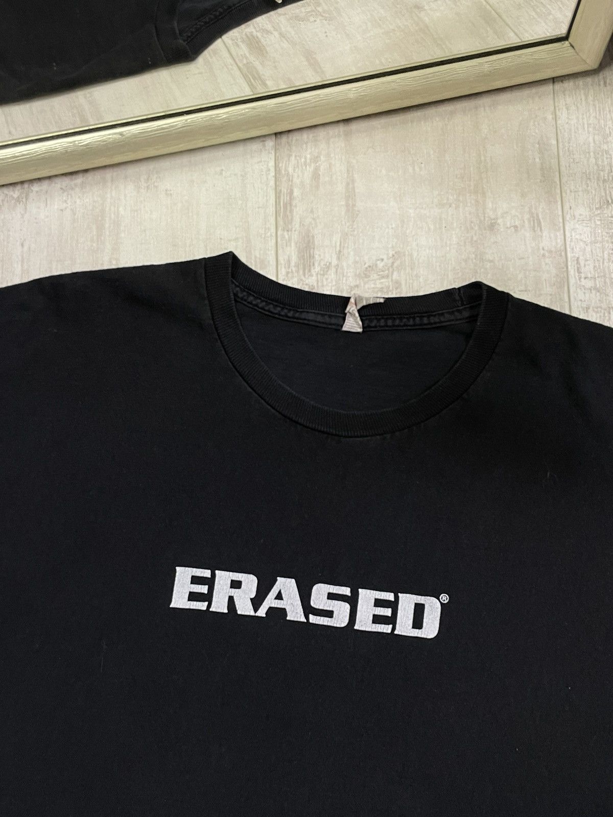 American Apparel Vintage Erased Identity Head Logo T-Shirt Hard Black RARE Size US XL / EU 56 / 4 - 6 Thumbnail