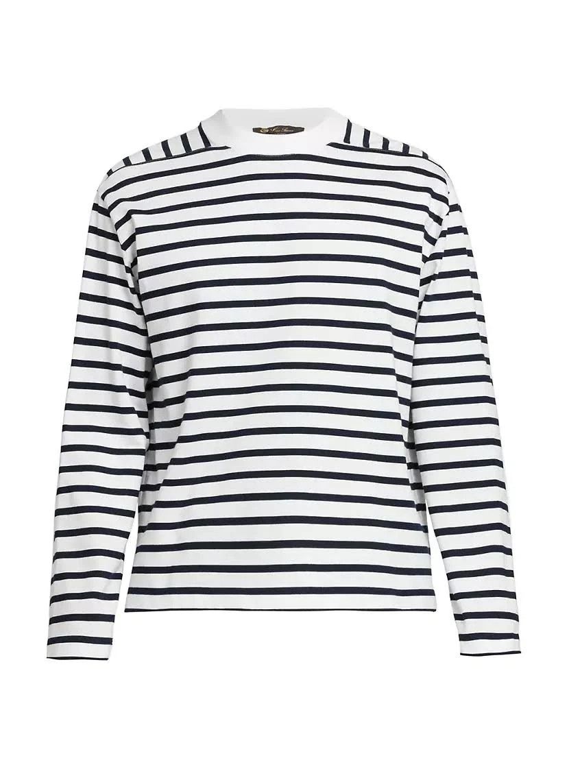 Loro Piana o1srvl11e0424 T-Shirt in Black/White Size US L / EU 52-54 / 3 - 1 Thumbnail