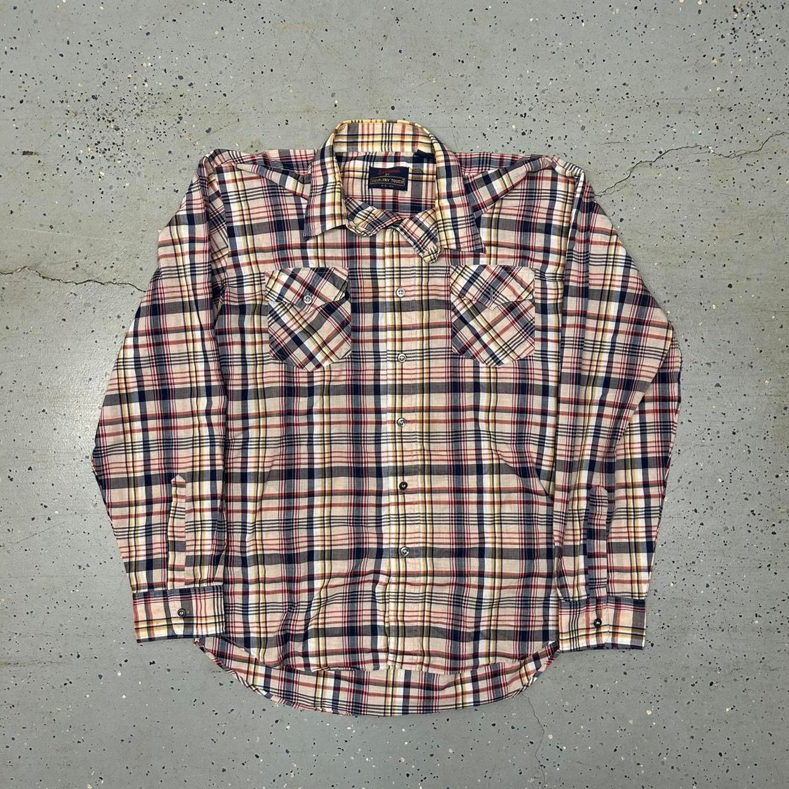 Other VTG 80s plaid flannel shirt Size US L / EU 52-54 / 3 - 1 Thumbnail
