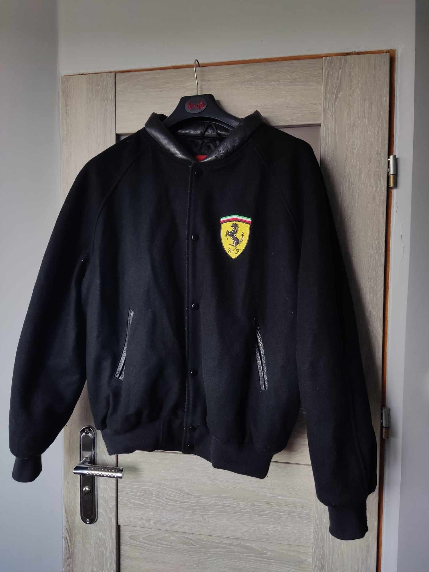 Image of Ferrari Bomber Jacket Oficial Licenced Product 1995R in Black, Men's (Size 2XL)