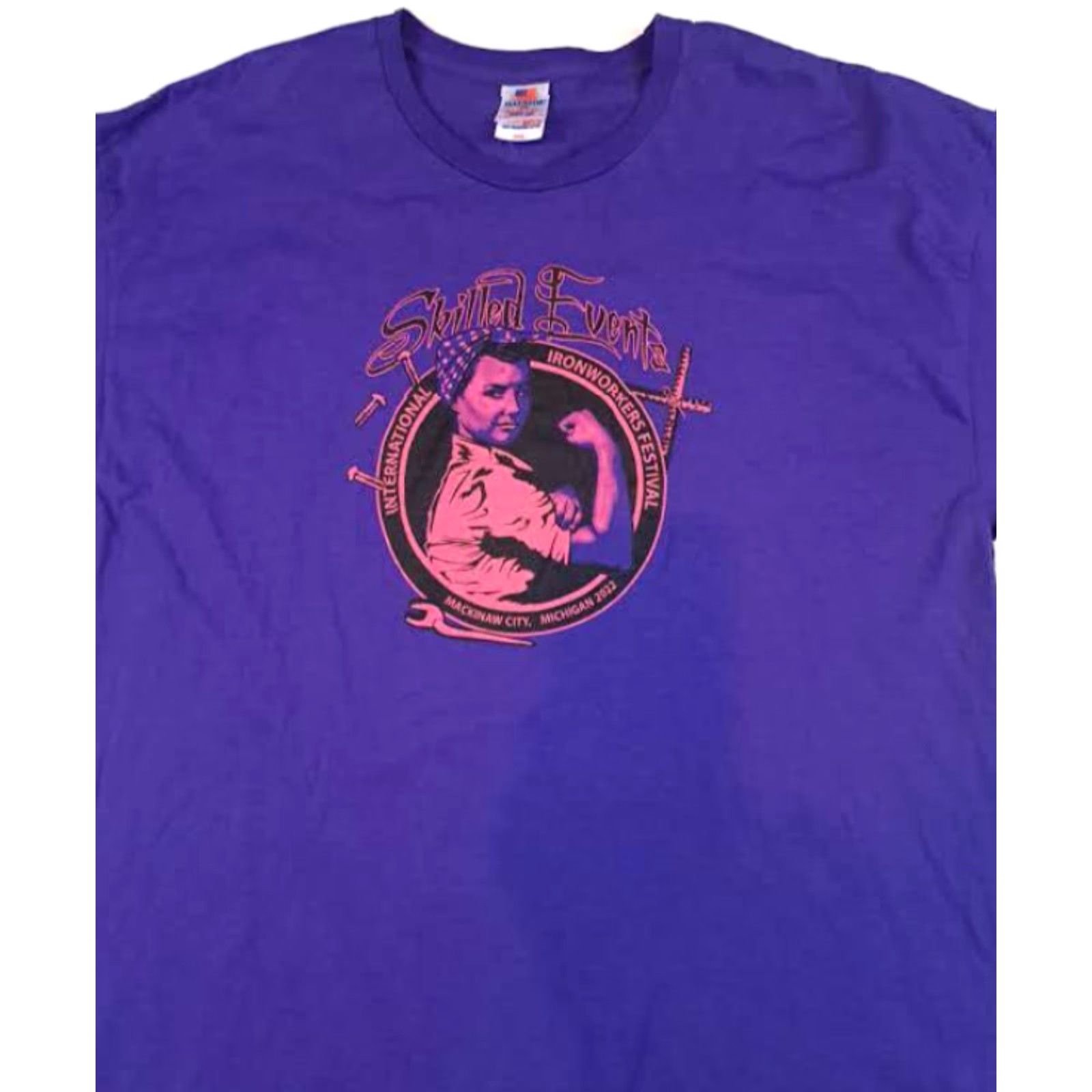 Vintage VINTAGE? No. Final decision: International Ironworkers Festival 2022 Mackinaw City T-Shirt 2XL USA Made Size US XXL / EU 58 / 5 - 2 Thumbnail