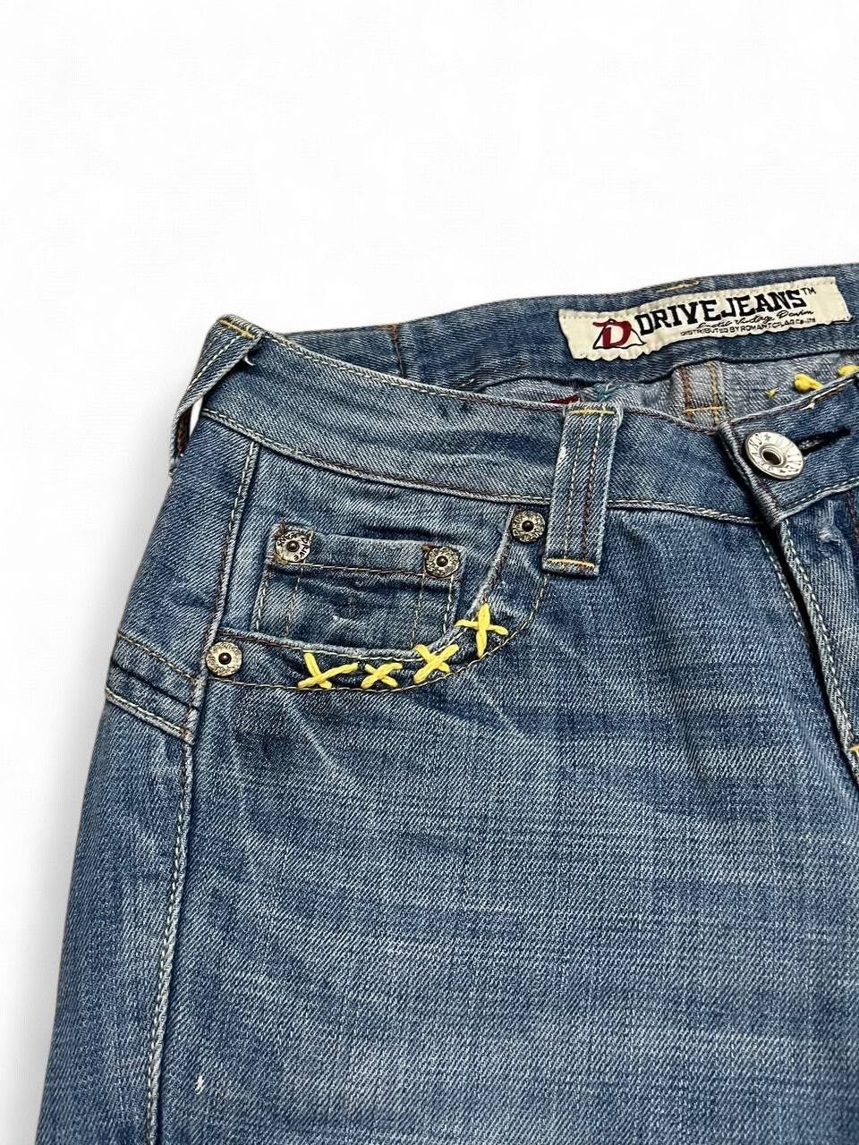 Hysteric Glamour Flared drive Jeans distressed low rise wideleg embroided Size US 29 - 11 Thumbnail