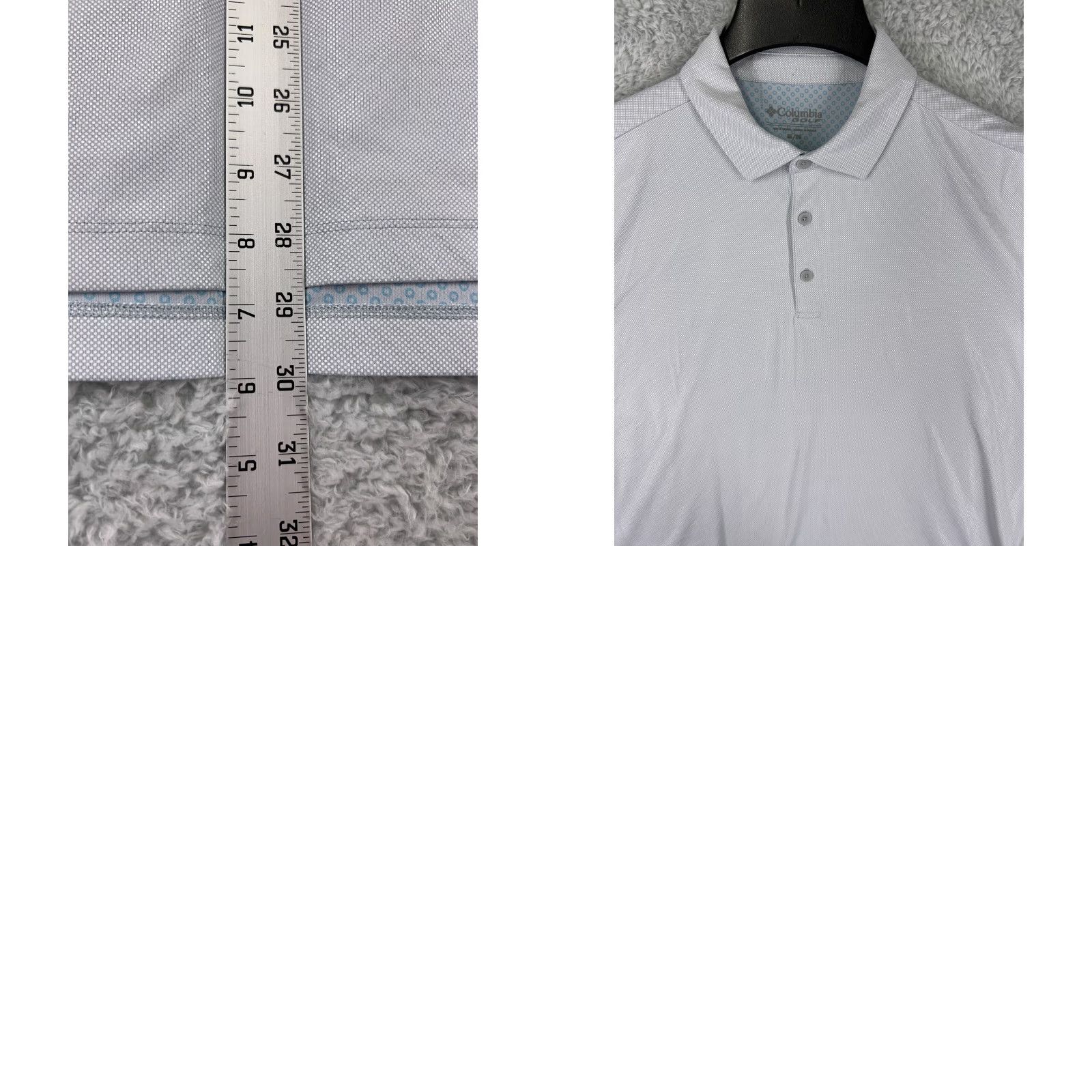 Vintage Columbia Polo Shirt Mens XL Blue Shiny Dots 100% Polyester Size US XL / EU 56 / 4 - 9 Thumbnail