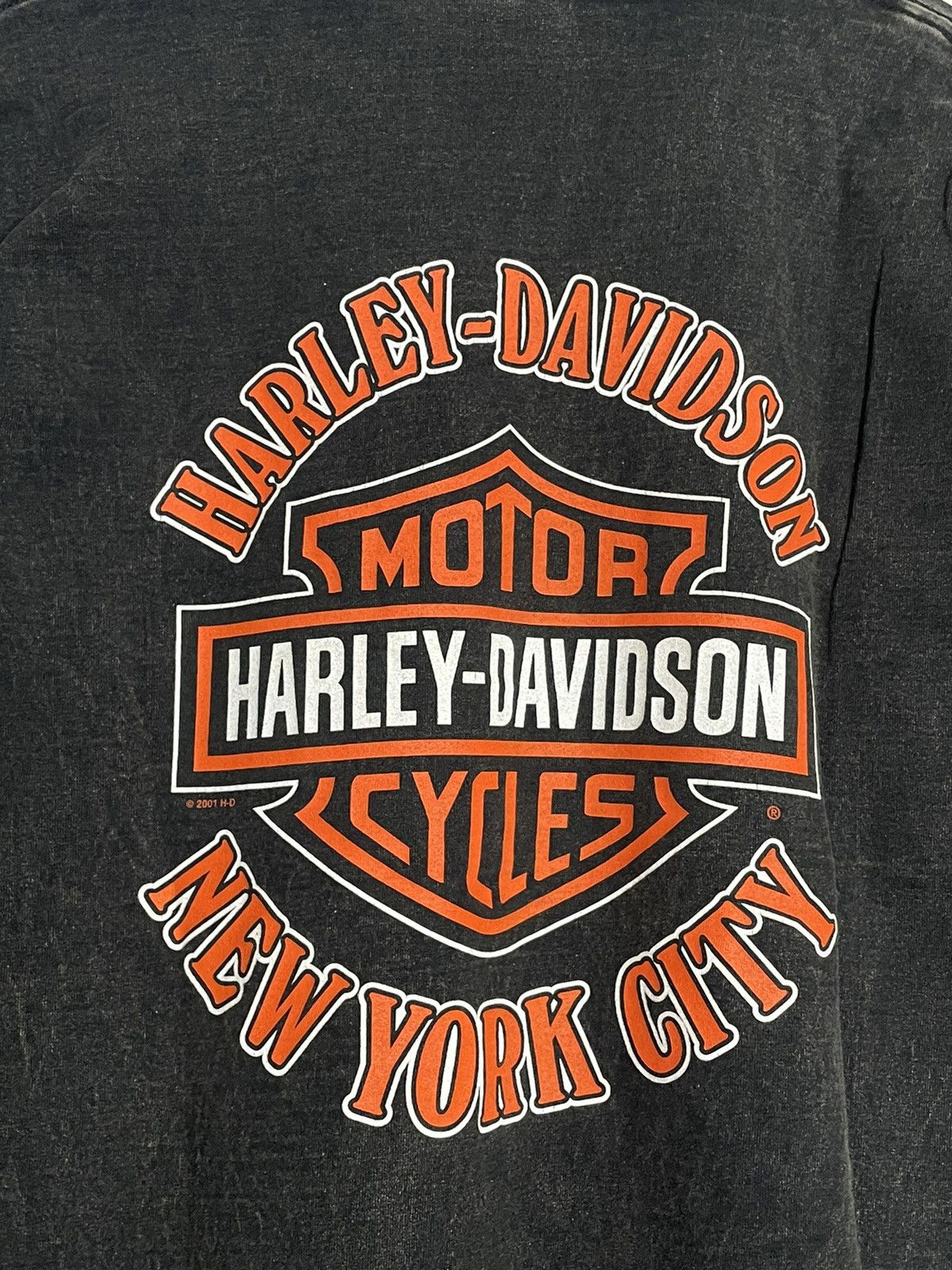 Harley Davidson × Vintage Vintage 2001 Harley Davidson New York City Washed T-shirt Size US M / EU 48-50 / 2 - 5 Thumbnail