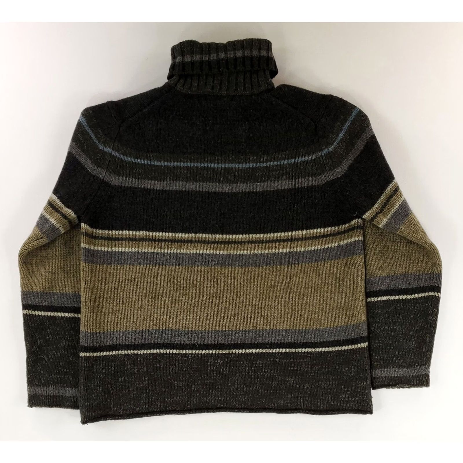 Banana Republic VINTAGE Banana Republic Sweater Mens XL Wool Turtleneck Green Striped 90s Pullover Size US XL / EU 56 / 4 - 3 Thumbnail