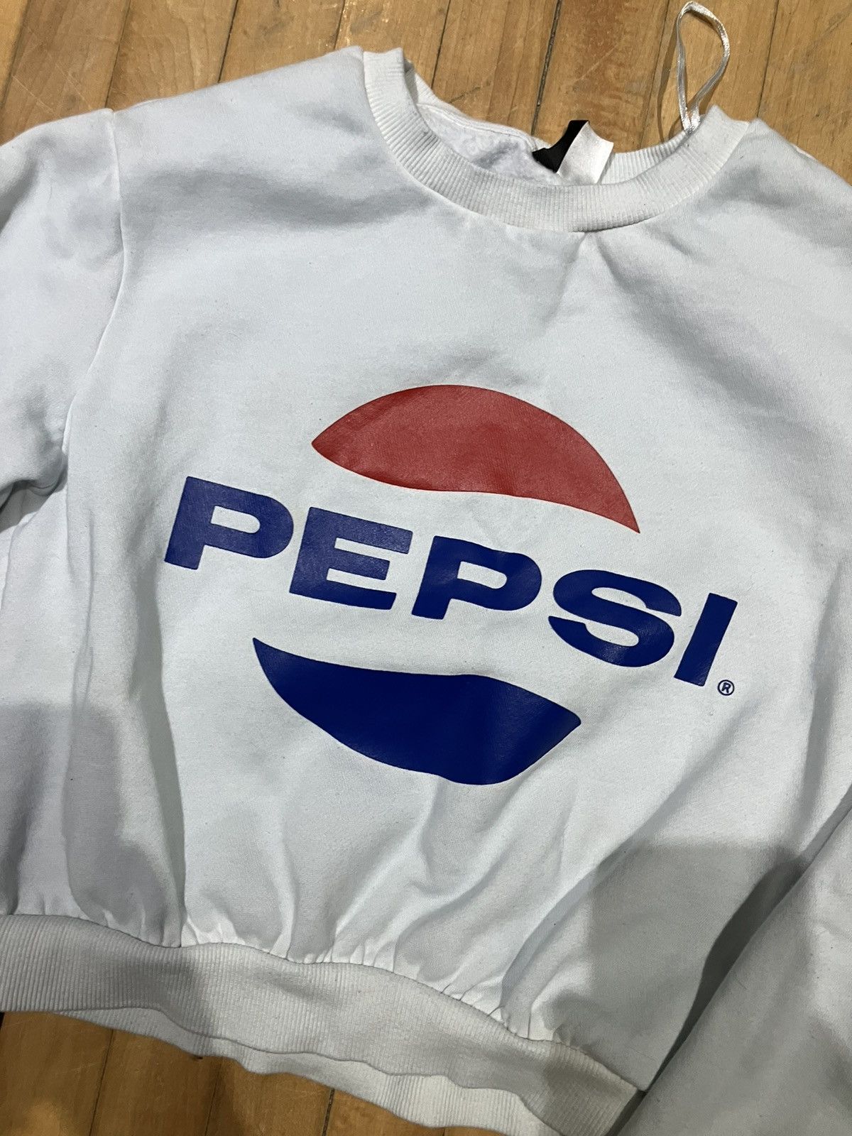 Divided Pepsi Cola Crop Top Sweatshirt Size XS / US 0-2 / IT 36-38 - 2 Thumbnail
