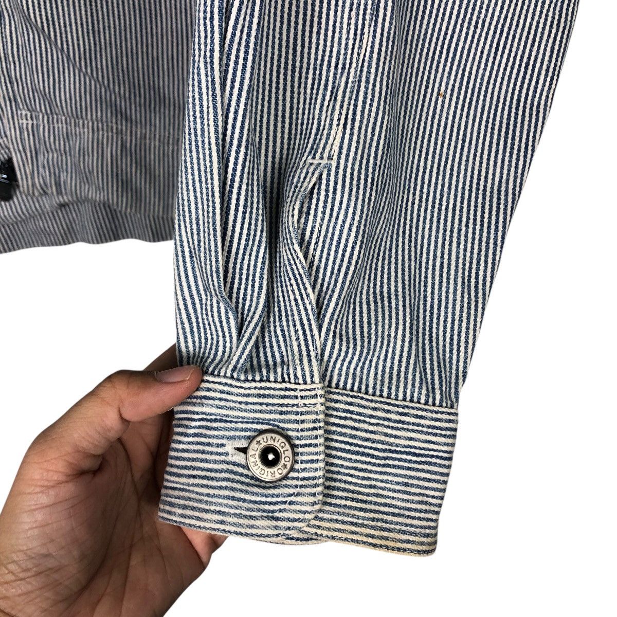 Japanese Brand 📌Vintage Hickory Chore Jacket Uniqlo Striped Issey Miyake Size US M / EU 48-50 / 2 - 15 Thumbnail
