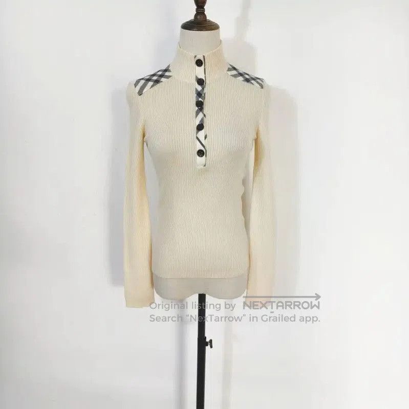 Burberry Burberry Women’s Cream Wool Long Sleeve Knit Top. Size M / US 6-8 / IT 42-44 - 1 Thumbnail