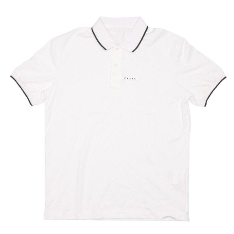 Prada Prada Casual Comfortable White Polo Shirt-2506 Size US XXL / EU 58 / 5 - 1 Thumbnail