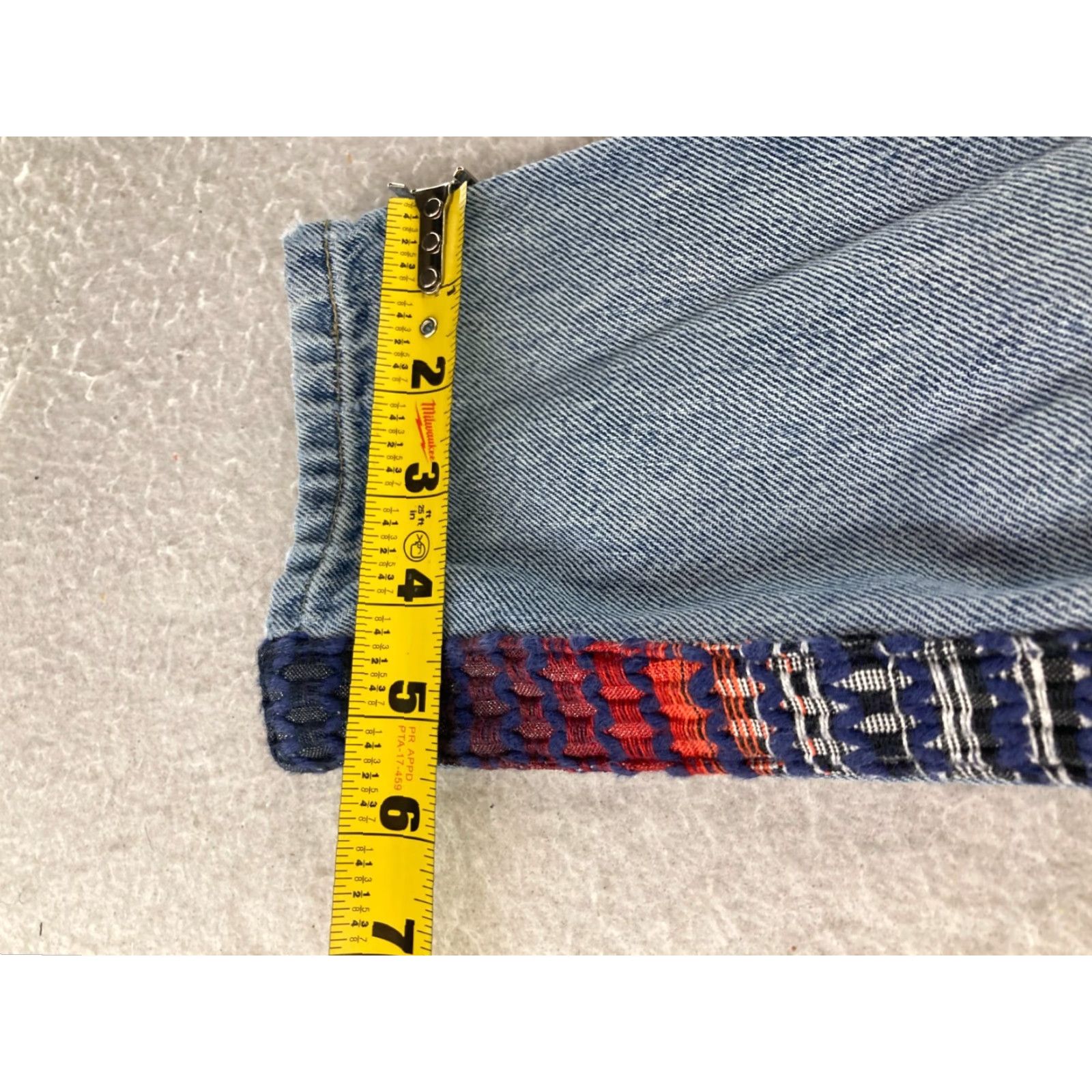 Levi's Levi's 501 Jeans Womens Skinny Button Fly Embroidered S 27/28 Blue Cotton Denim Regular Rise Mid Adult Women Jeans Size 27" / US 4 / IT 40 - 6 Thumbnail