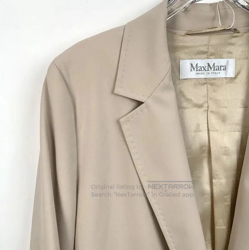 Max Mara MaxMara Beige Wool Women's Jacket . Size L / US 10 / IT 46 - 3 Thumbnail
