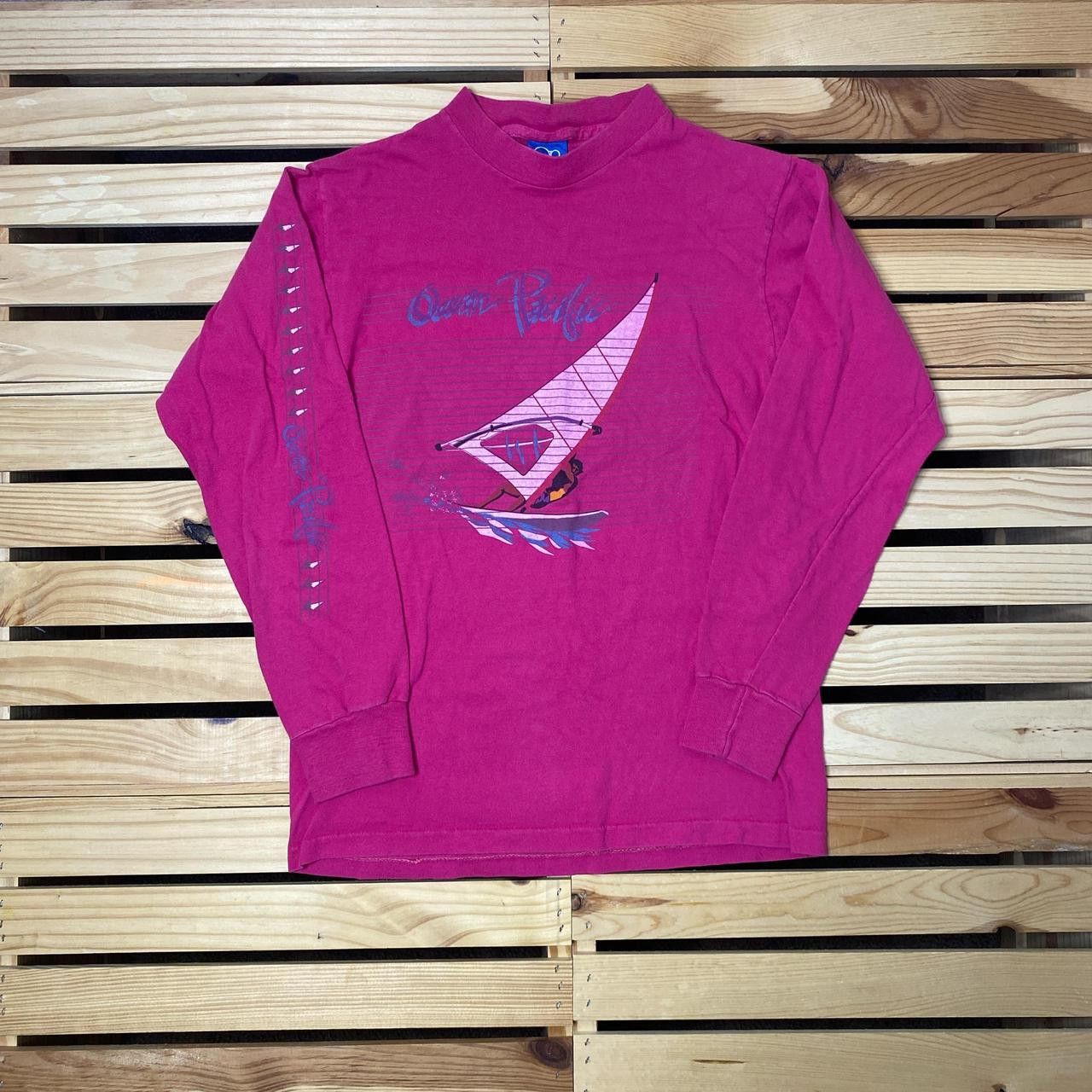 Ocean Pacific True Vintage Ocean Pacific Pink Surf Tee Size Medium Size US M / EU 48-50 / 2 - 1 Thumbnail