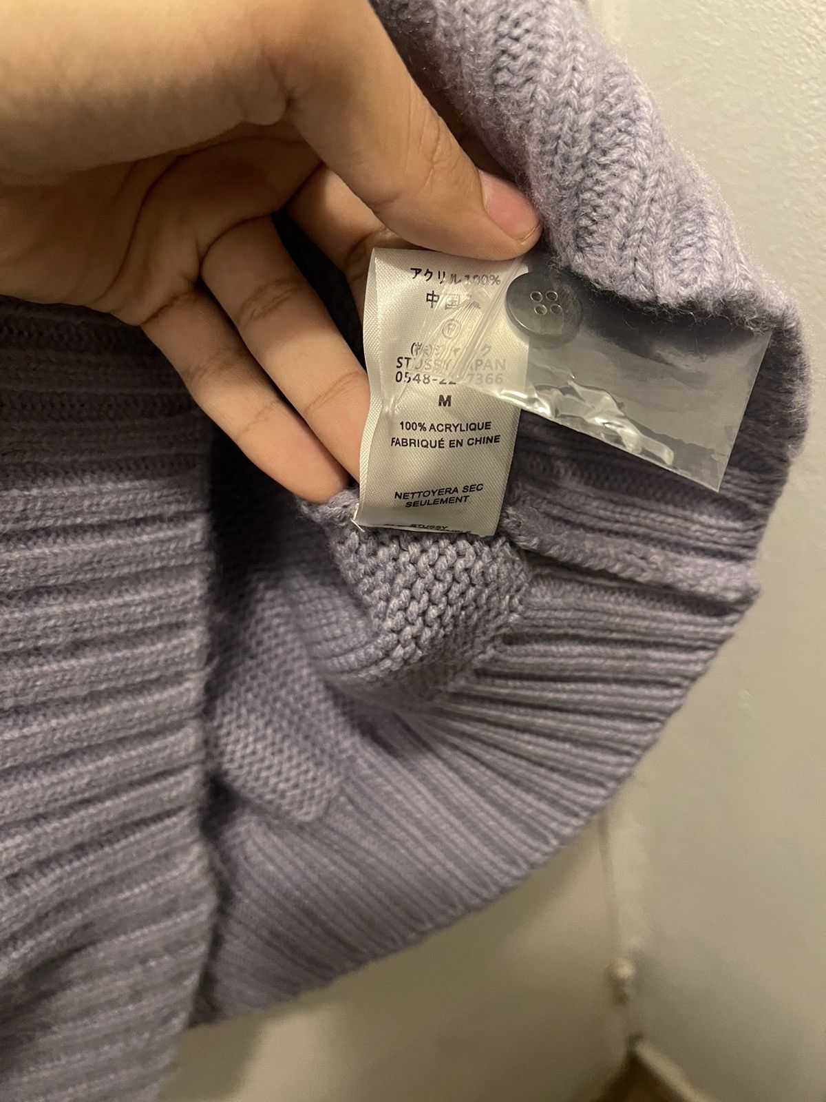 Stussy Stussy Brushed Cardigan Lavender Size US M / EU 48-50 / 2 - 7 Thumbnail