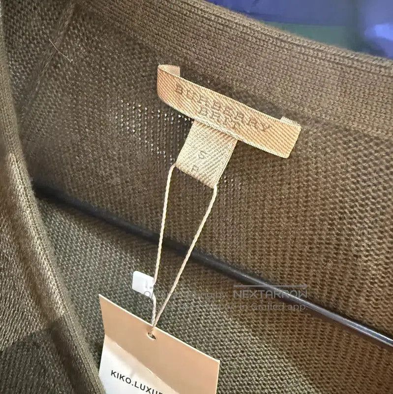 Burberry Burberry Military Green Cashmere Blend Cardigan. Size S / US 4 / IT 40 - 5 Thumbnail
