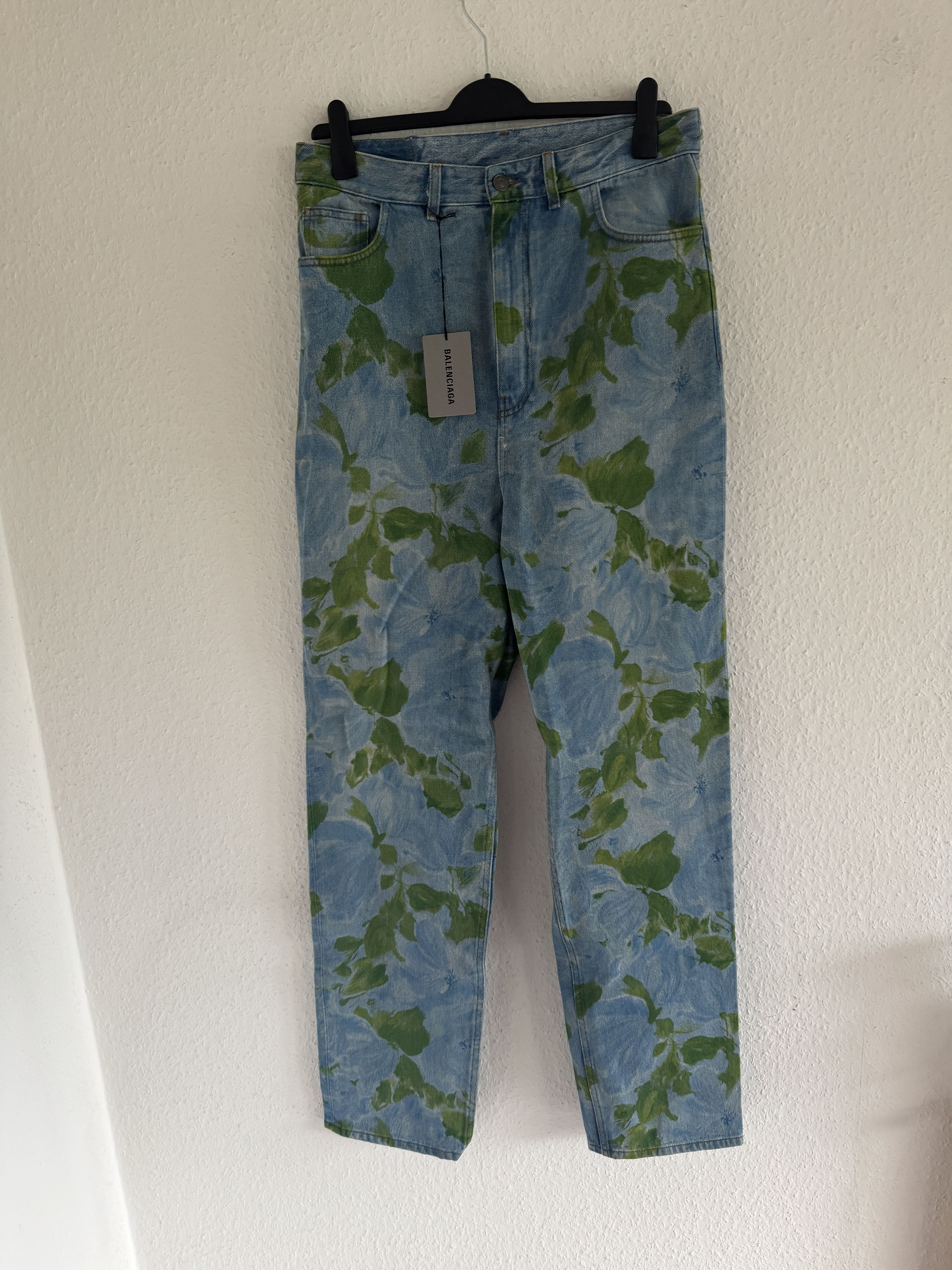Balenciaga Oversized Earth Print Denim Jeans Size US 30 / EU 46 - 1 Thumbnail