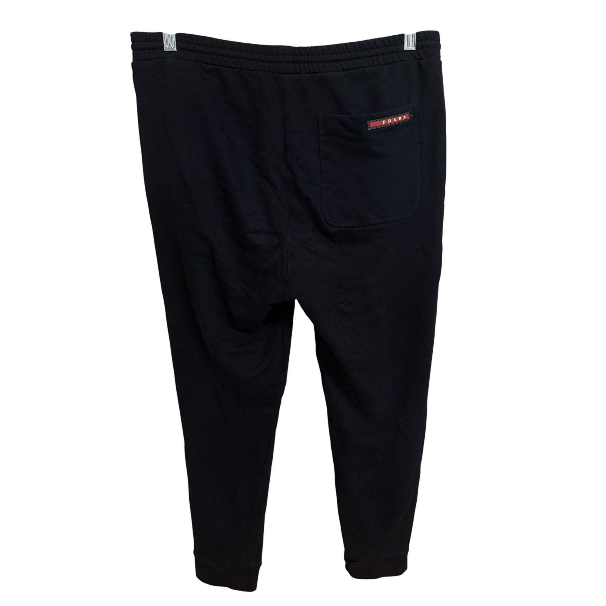 Prada Prada Black Mens Cotton Jogger Pants With Elastic Waistband Size US 34 / EU 50 - 2 Thumbnail