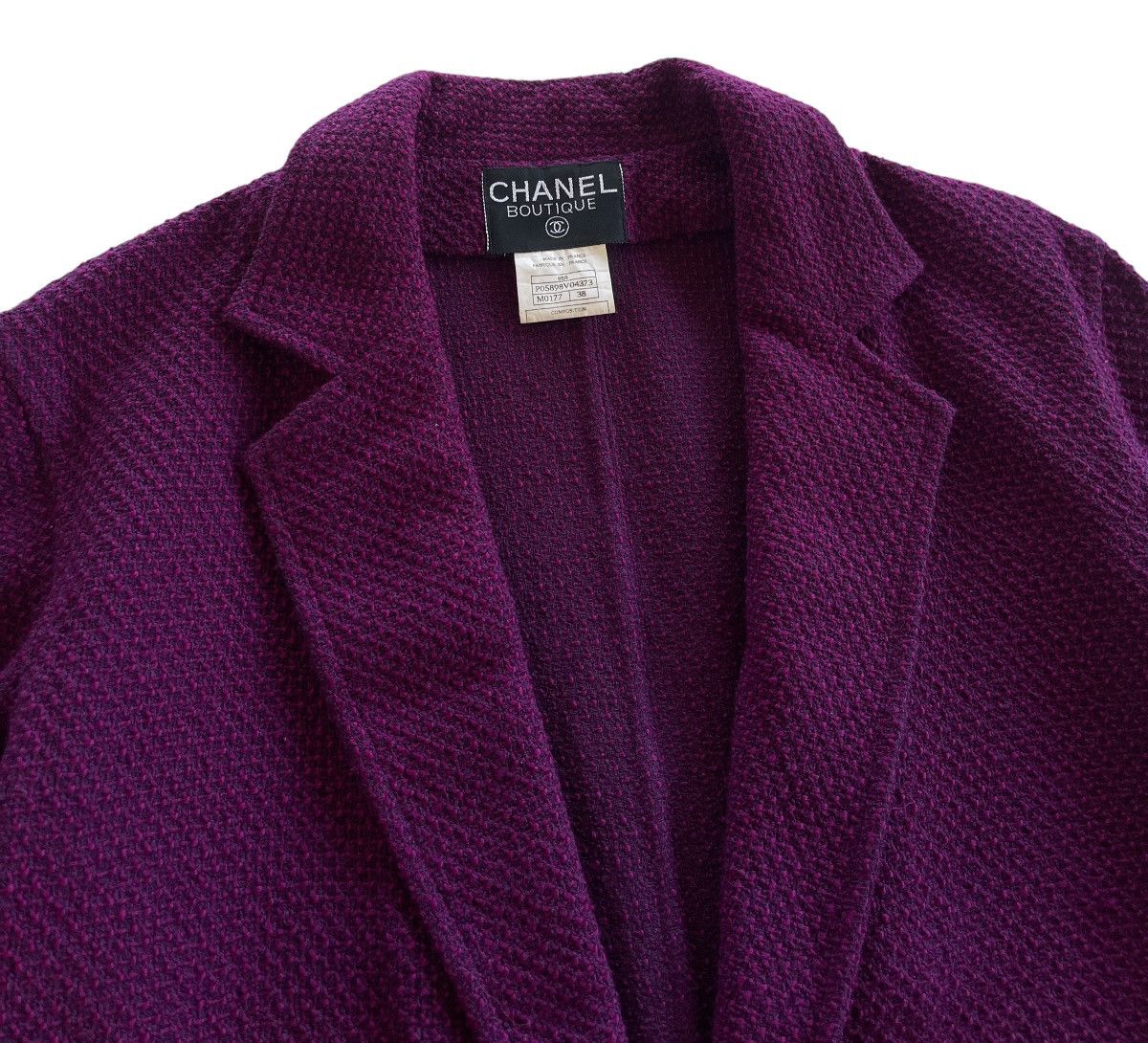 Chanel FW1995 Chanel Open Front Textured Tweed Cardigan Size S / US 4 / IT 40 - 3 Thumbnail