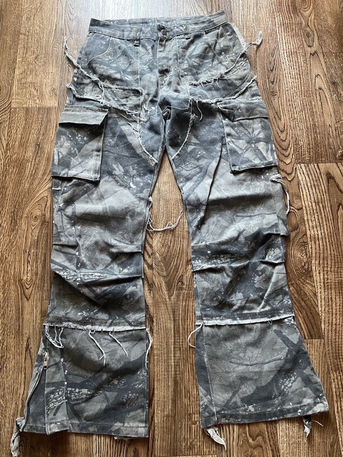 Other Vintage Y2K Parachute Pants Flared Jeans MOM Cargo 90s Size 34" / US 12 / IT 48 - 1 Thumbnail