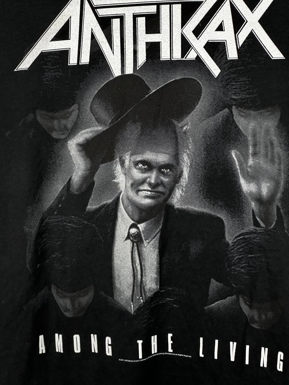 Band Tees Anthrax Among The Living Vintage Band T-Shirt Size US XL / EU 56 / 4 - 4 Thumbnail