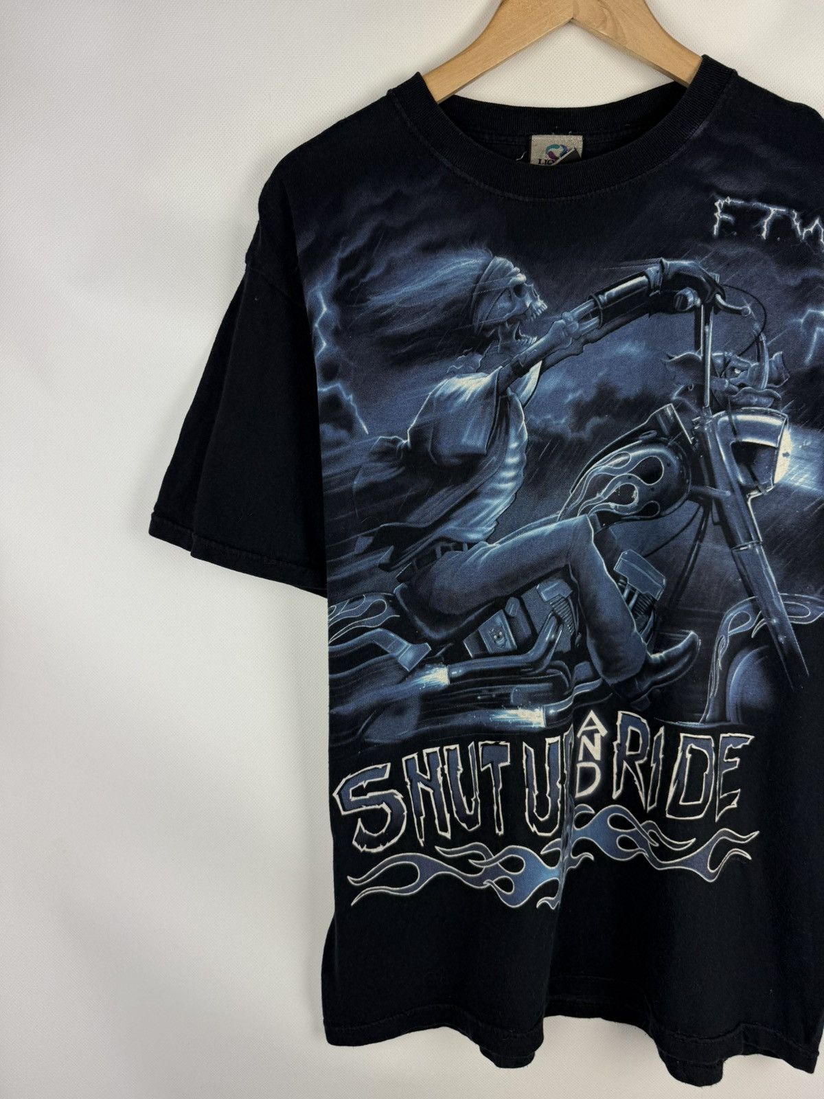 Liquid Blue FTW Shut Up And Ride Liquid Blue Graphic Print T Shirt Tee Size US L / EU 52-54 / 3 - 2 Thumbnail