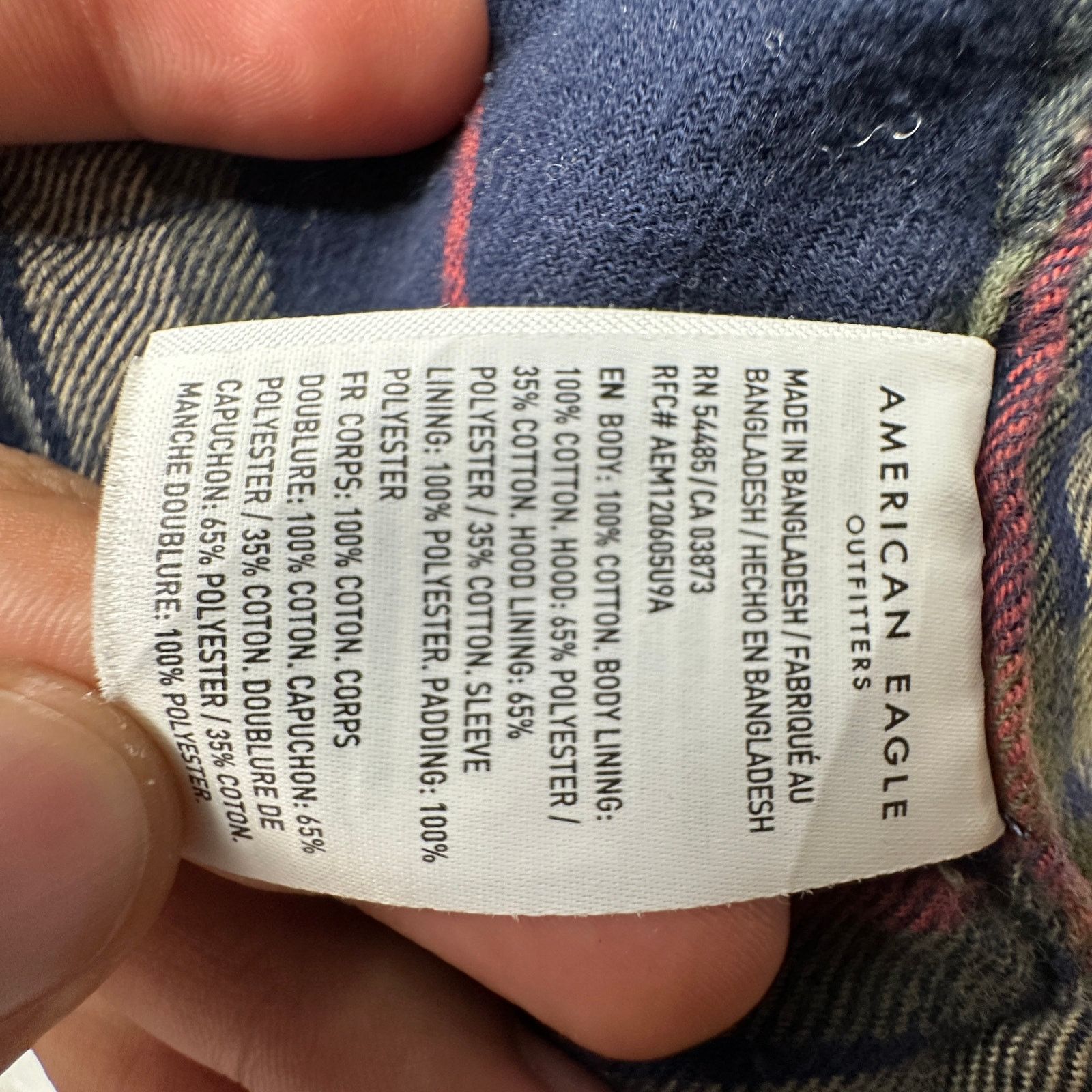 American Eagle Outfitters American Eagle Denim Jean Trucker Jacket Mens Small Flannel Size US S / EU 44-46 / 1 - 7 Thumbnail