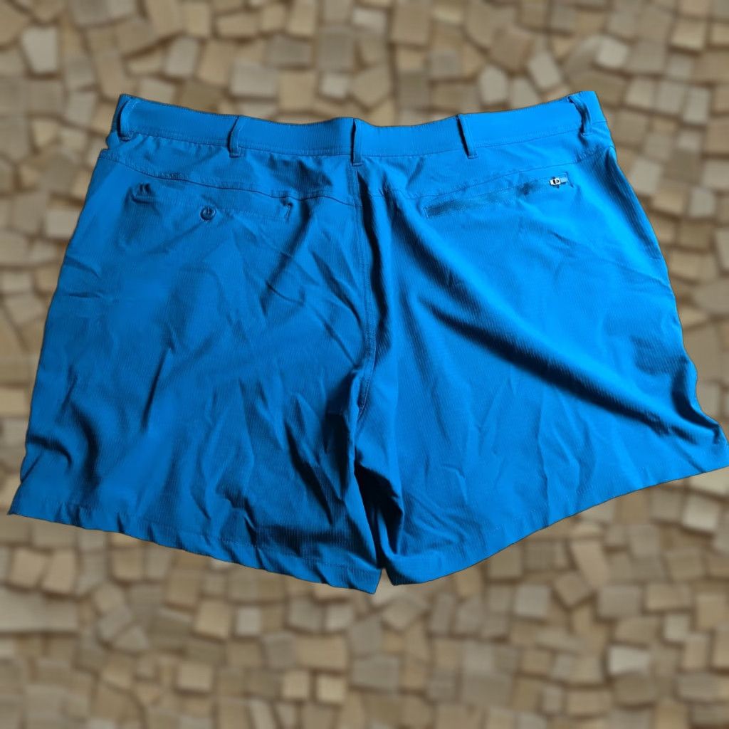 George George Shorts Men 44 Blue Golf/Hiking Flat Front Chino Casual Regular Size 44 Men’s Blue 90s? Size US 44 / EU 60 - 1 Thumbnail