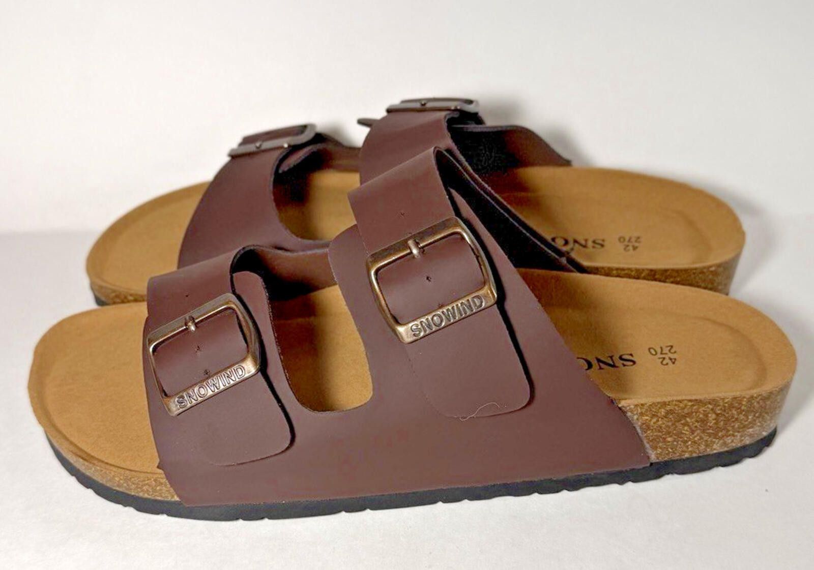 Other SNOWIND Goodsnumber Women's Clogs Shoes Sandals Brown 5889 Size US 11 / IT 41 - 3 Thumbnail