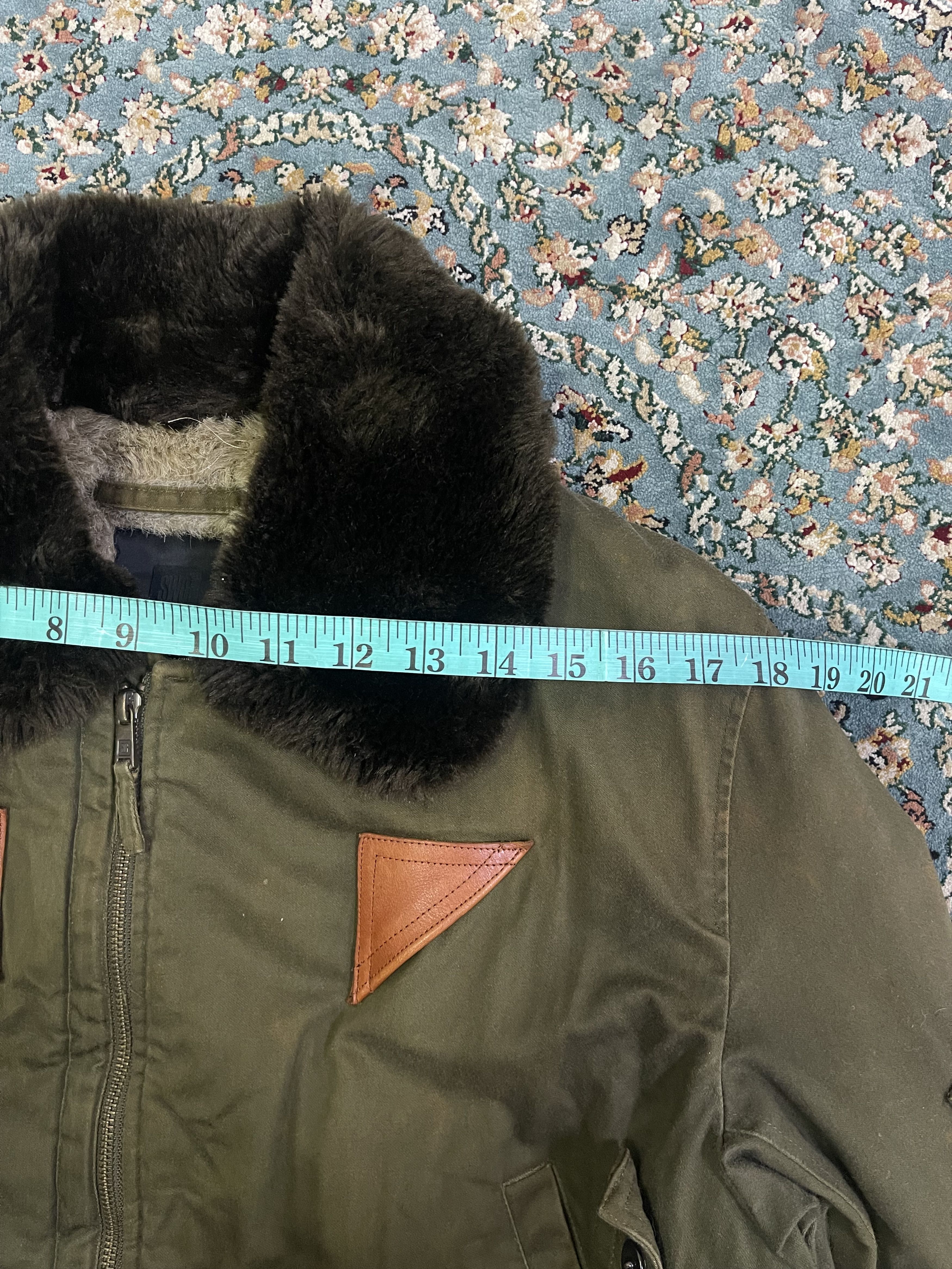 Swagger Swagger B-15 Bomber Sherpa Shearling Olive Flight Jacket Size US L / EU 52-54 / 3 - 9 Thumbnail