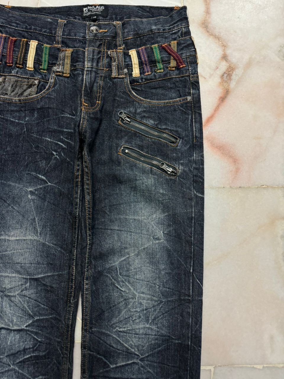 Undercover 💥Double Waist💥Insane Nylus Clawmark Zipper Style Dark Jeans Size US 29 - 5 Thumbnail