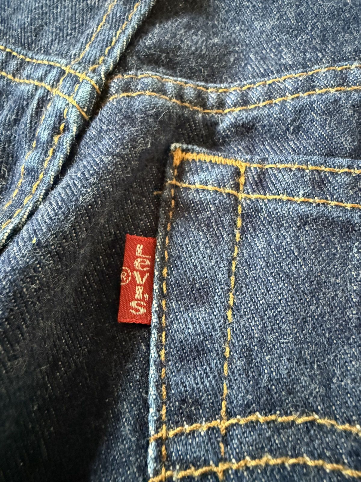 Levi's × Vintage Vintage Levis 517 Indigo Raw Flare Bootcut Jeans Size US 27 - 19 Thumbnail