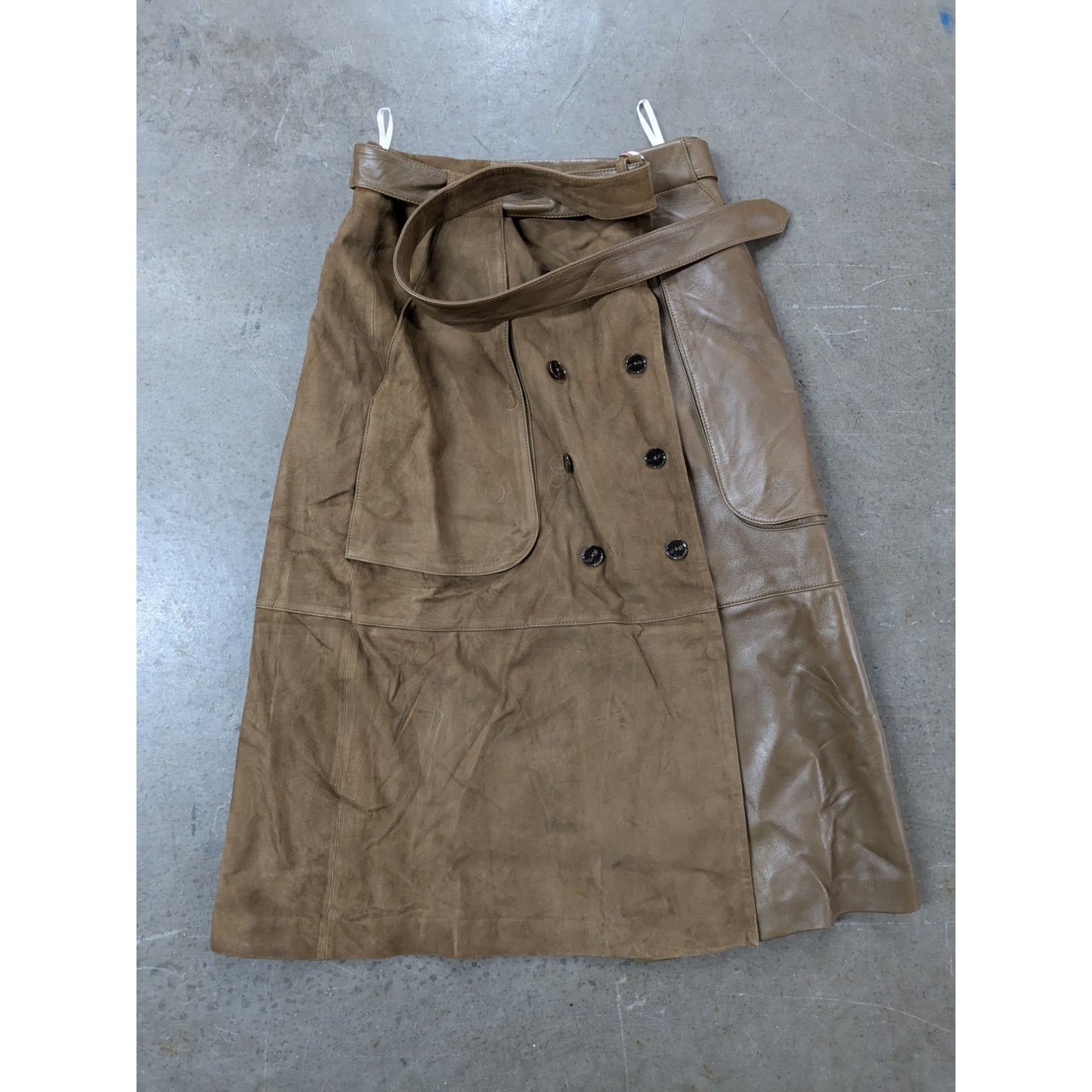 Banana Republic Banana Republic x Peter Do -Leather Utility Skirt/10/Brown Size 32" / US 10 / IT 46 - 3 Thumbnail