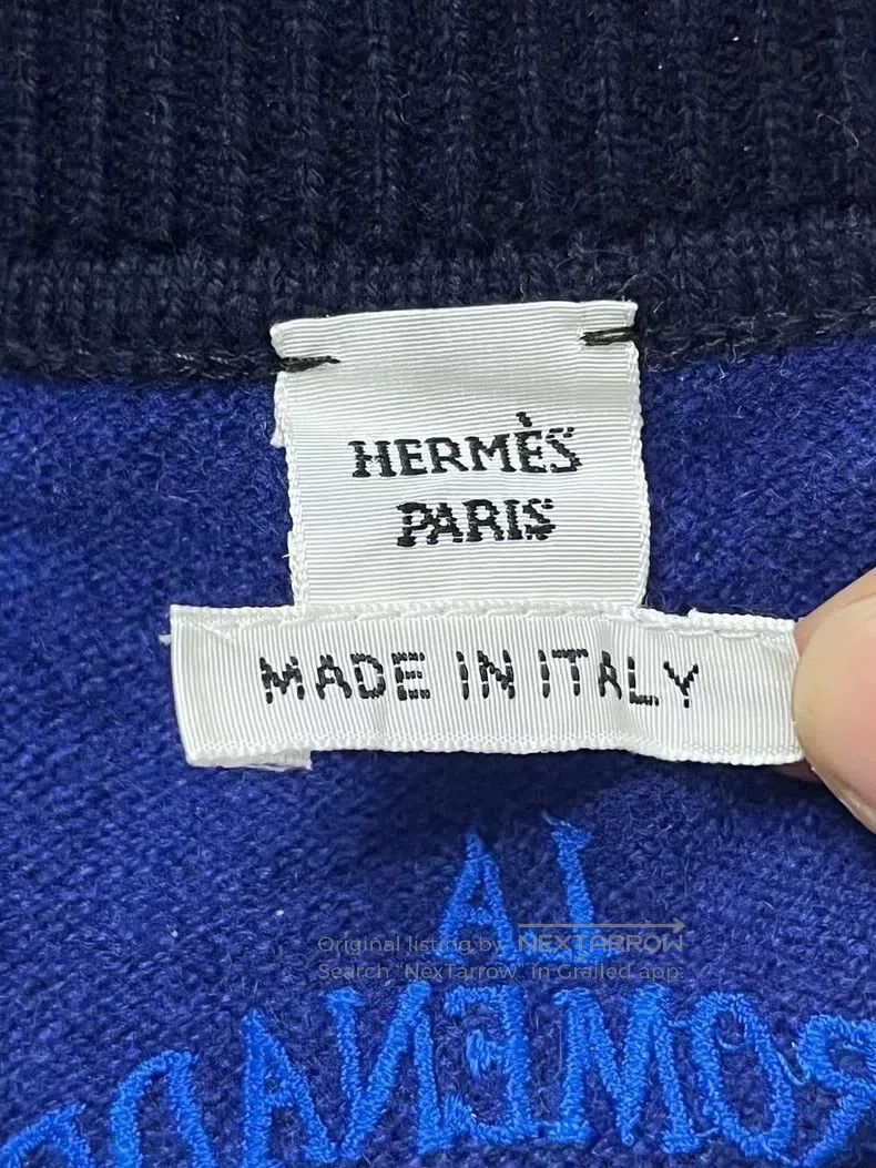 Hermes Hermes Blue and Black Mixed Cashmere Knit Sweater Size XS / US 0-2 / IT 36-38 - 4 Thumbnail